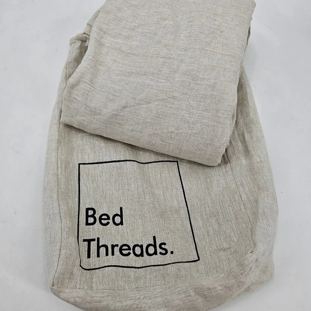 New Bed Threads Oatmeal French Flax Linen DUVET COVER Twin/Twin XL Tan